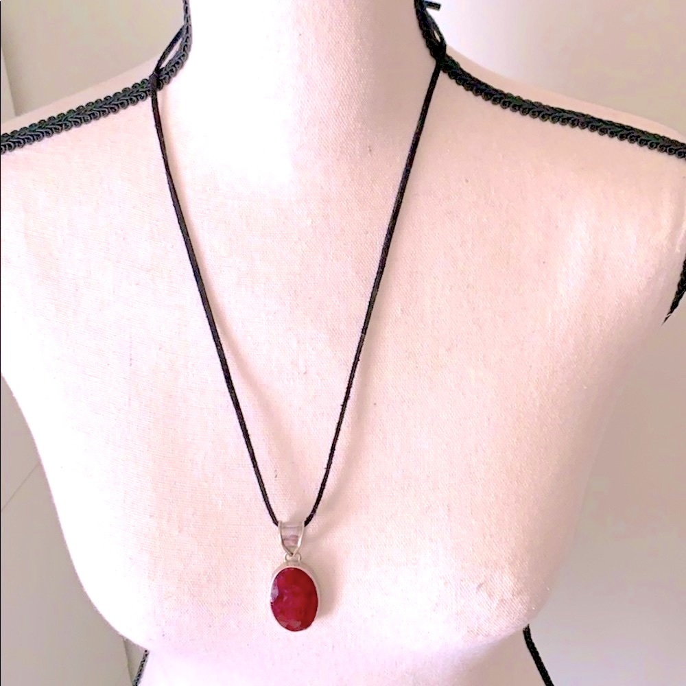 Studio Barse genuine Ruby teardrop pendant